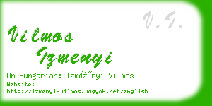 vilmos izmenyi business card